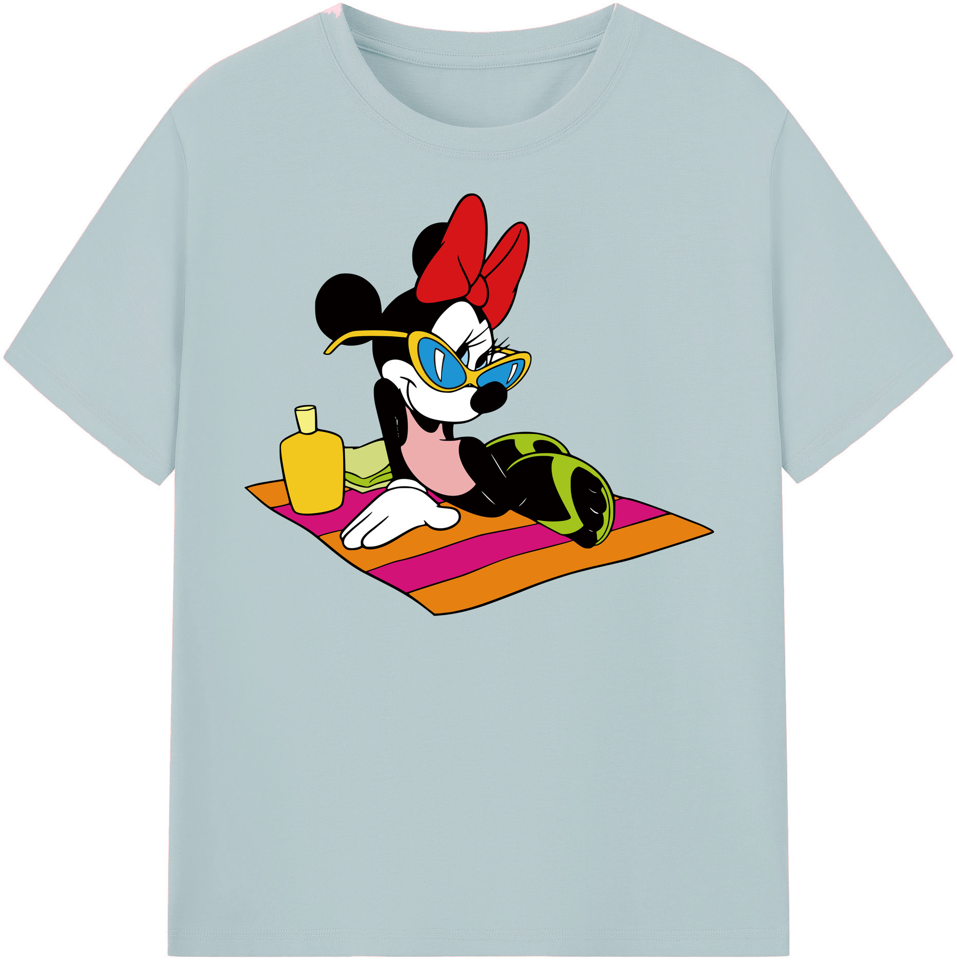 （画像用） ミッキーマウス Mickey Mouse 綿100％半袖Tシャツ（フロントプリント）